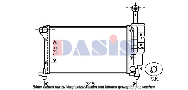 AKS DASIS Radiaator,mootorijahutus 080097N